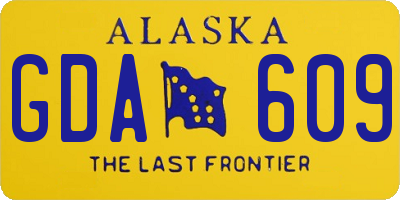 AK license plate GDA609