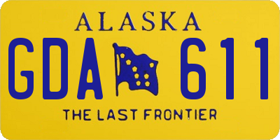 AK license plate GDA611