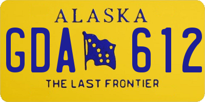 AK license plate GDA612