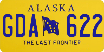 AK license plate GDA622