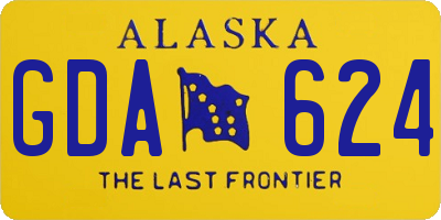 AK license plate GDA624