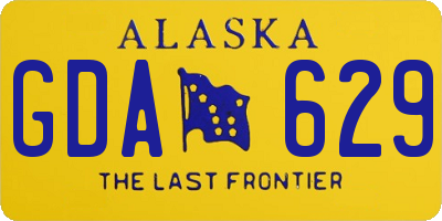 AK license plate GDA629