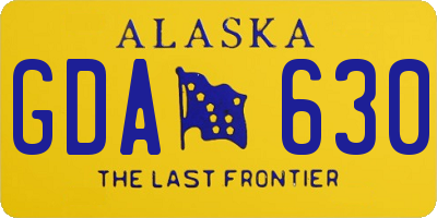 AK license plate GDA630
