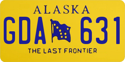 AK license plate GDA631