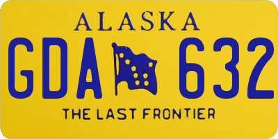 AK license plate GDA632
