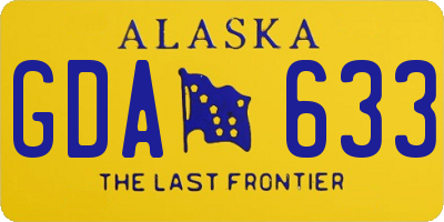 AK license plate GDA633