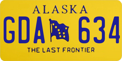 AK license plate GDA634