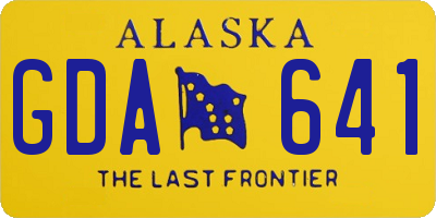 AK license plate GDA641