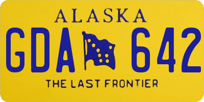 AK license plate GDA642