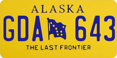 AK license plate GDA643