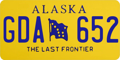 AK license plate GDA652