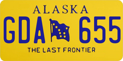 AK license plate GDA655