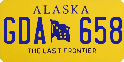 AK license plate GDA658
