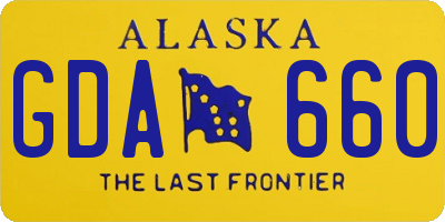 AK license plate GDA660