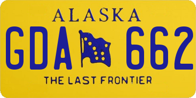 AK license plate GDA662