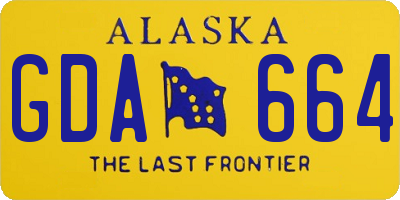 AK license plate GDA664