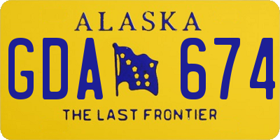 AK license plate GDA674