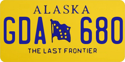 AK license plate GDA680