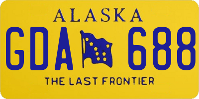 AK license plate GDA688