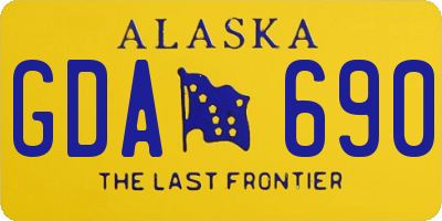 AK license plate GDA690