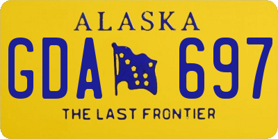 AK license plate GDA697