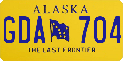 AK license plate GDA704