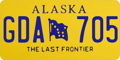 AK license plate GDA705