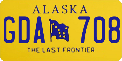 AK license plate GDA708