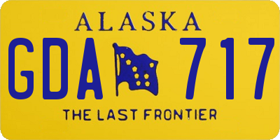 AK license plate GDA717