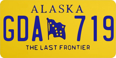 AK license plate GDA719