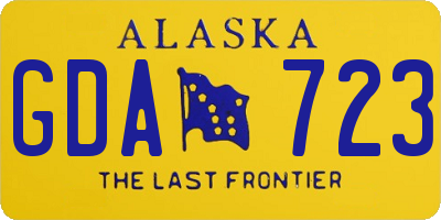 AK license plate GDA723