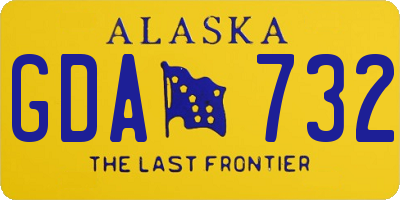 AK license plate GDA732