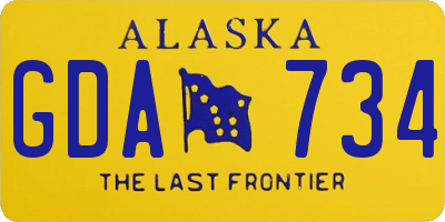 AK license plate GDA734