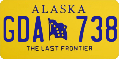 AK license plate GDA738