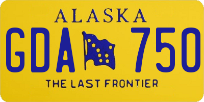 AK license plate GDA750
