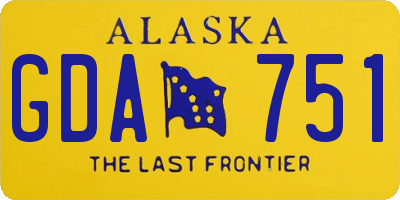 AK license plate GDA751
