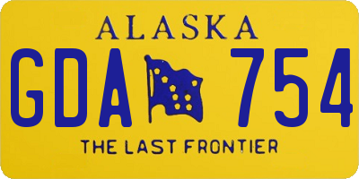AK license plate GDA754