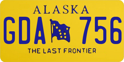 AK license plate GDA756