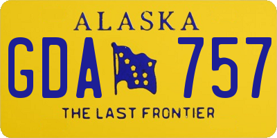 AK license plate GDA757
