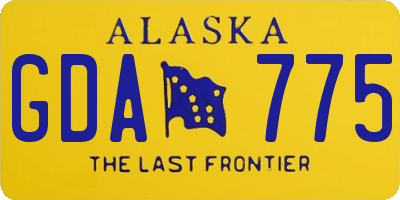 AK license plate GDA775
