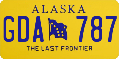 AK license plate GDA787