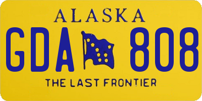 AK license plate GDA808