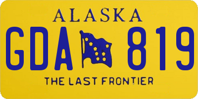 AK license plate GDA819