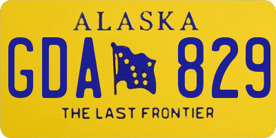 AK license plate GDA829