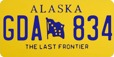 AK license plate GDA834