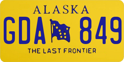 AK license plate GDA849