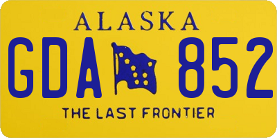 AK license plate GDA852