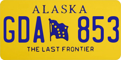 AK license plate GDA853