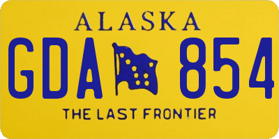 AK license plate GDA854
