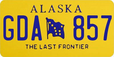 AK license plate GDA857